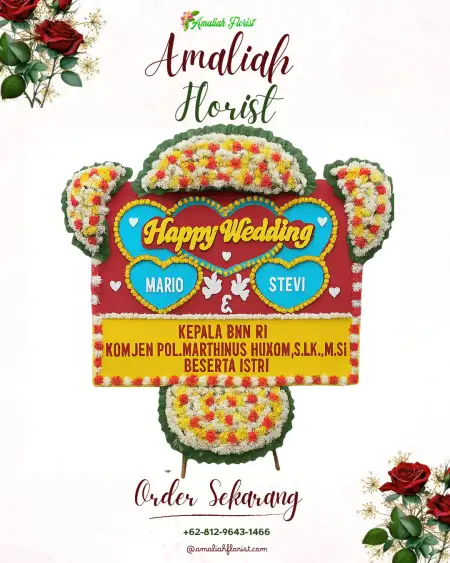 Papan Bunga Pernikahan Rajabasa Baru